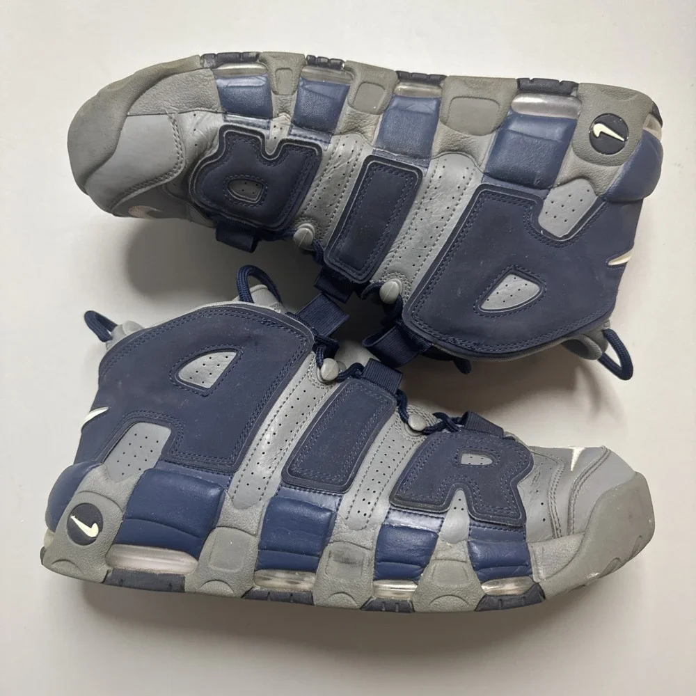 Nike Air More Uptempo 96 Mens Cool Grey Midnight Navy 921948-003 Size 12